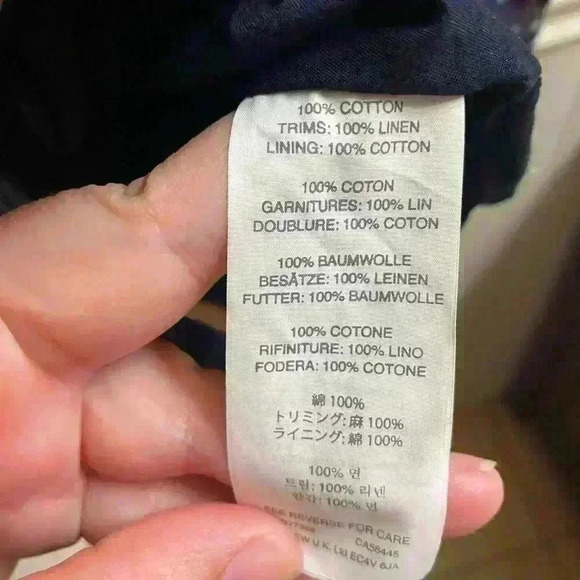 JCREW IKAT NAVY BLUE WHITE FAUX WRAP SLEEVELESS WRAP DRESS 4P NO SASH - Picture 7 of 7